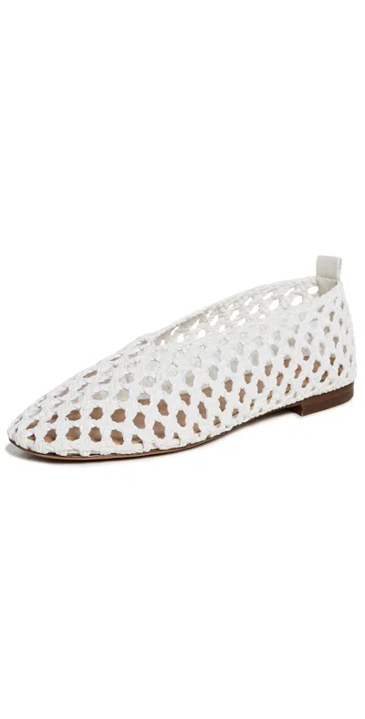 Mansur Gavriel Woven Ballerina Flats White