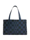 Mansur Gavriel Woven Leather Tote Bag In Blue