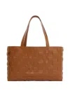 Mansur Gavriel Woven Leather Tote Bag In Brown