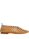 Mansur Gavriel Gewebte Ballerinas In Brown