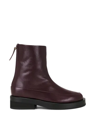 Mansur Gavriel Zip-fastening Boots In Burgundy