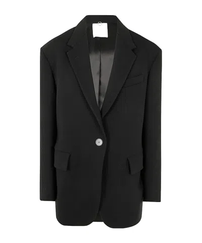 Mantù Long-sleeved Suit Coat In Black