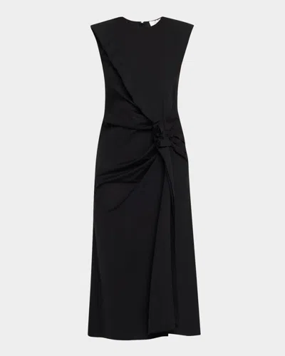 Mantù Sleeveless Ruffle Cotton Midi Dress