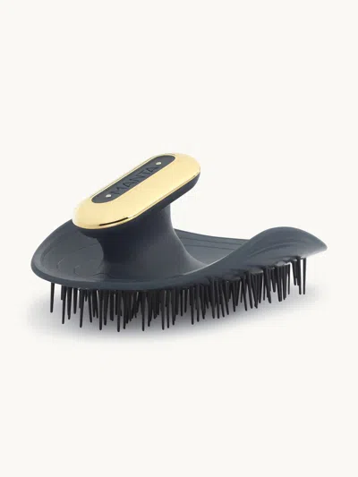 Manta Pulse Hair & Scalp Brush Deep Ocean Blue In Black