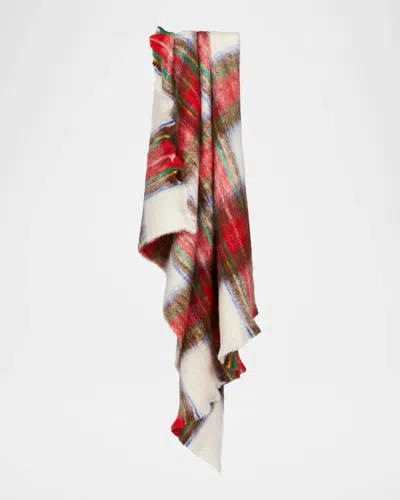 Mantas Ezcaray Cuadros Mohair-blend Throw, 51" X 79" In Multi
