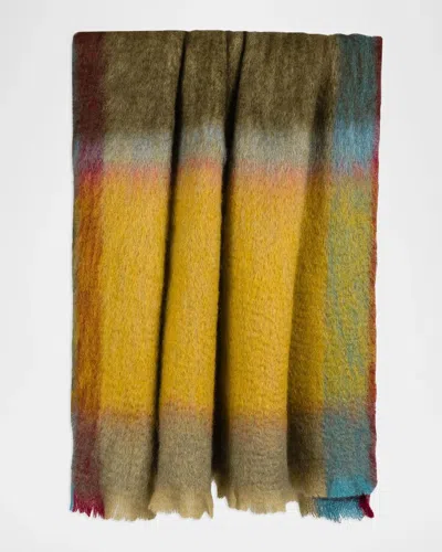 Mantas Ezcaray Rozco Mohair-blend Throw, 51" X 79" In Multi