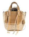 Mantero 1902 X Cuba Lab Woman Handbag Beige Size - Leather, Natural Raffia In Beige
