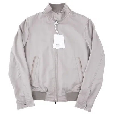 Pre-owned Manto 'barclay' Lightweight Cashmere And Silk Bomber Jacket L (eu 52) In Beige