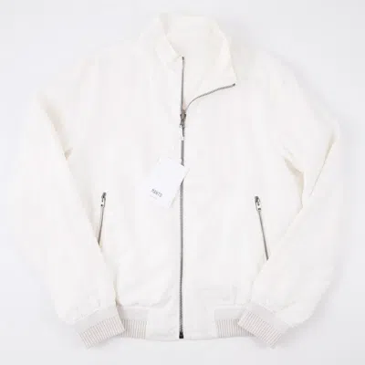 Pre-owned Manto 'durini' Summer 2024 Reversible Lightweight Linen Jacket M (eu 50) In White
