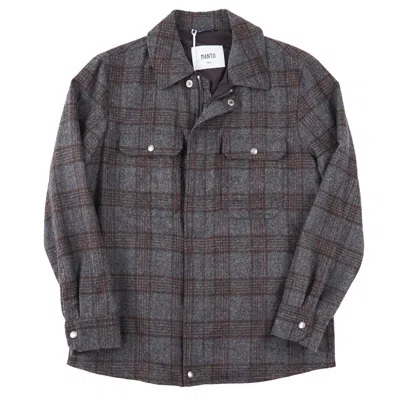 Pre-owned Manto F/w 24-25 Gray Check Soft Flannel Cashmere-alpaca Jacket M (eu 50)