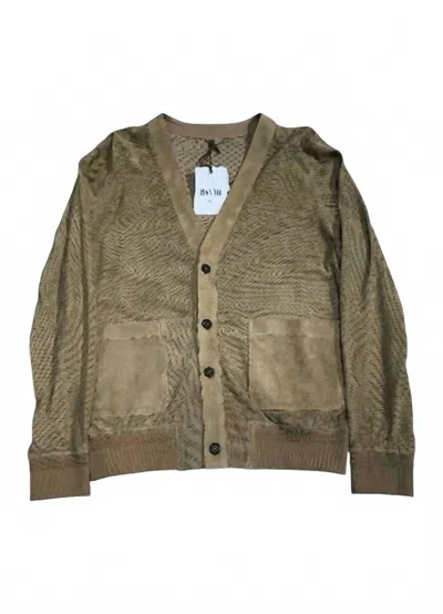 Manto Italia Women's Iris Long Sleeve Cardigan In Brown In Multi