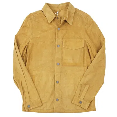 Pre-owned Manto Lightweight Nappa Lambskin Suede Shirt-jacket M (eu 50) Overshirt In Yellow