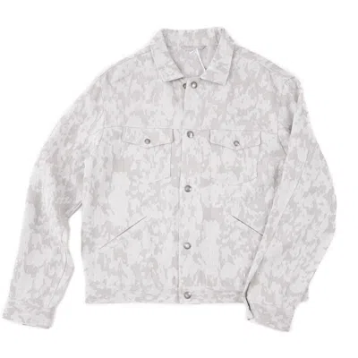 Pre-owned Manto Summer 2024 'aragona' Relaxed-fit Linen Trucker Jacket M (eu 50) In Gray