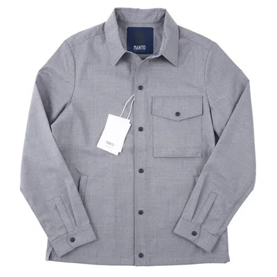 Pre-owned Manto Water-repellent Loro Piana Storm System Wool Shirt-jacket M (eu 50) In Gray
