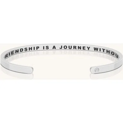 Mantra A True Friendship Is A Journey Without An End Bracelet In Metallic