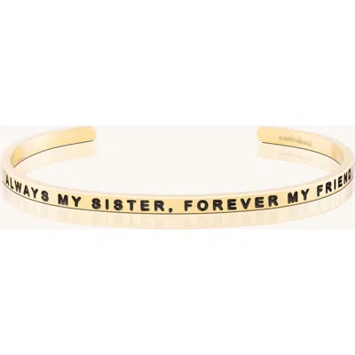 Mantra Always My Sister, Forever My Friend Bracelet In Gold