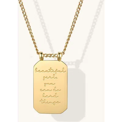 Mantra Beautiful Girl, You Can Do Hard Things In Gold
