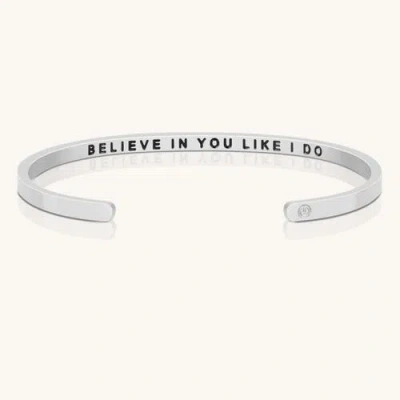 Mantra Believe In You Like I Do (within) Bracelet In Metallic