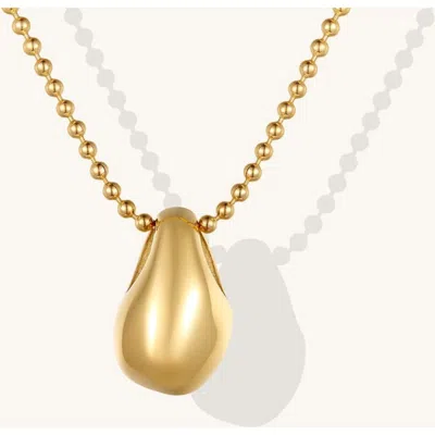 Mantra Calm Stone Necklace In Gold