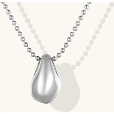 Mantra Calm Stone Necklace In Metallic