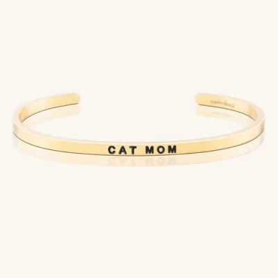 Mantra Cat Mom Bracelet In Gold
