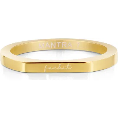 Mantra F*it Ring In Gold