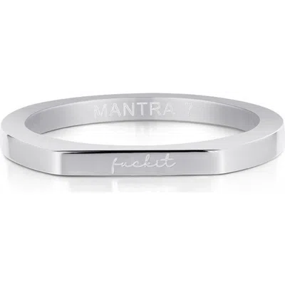 Mantra F*it Ring In Silver