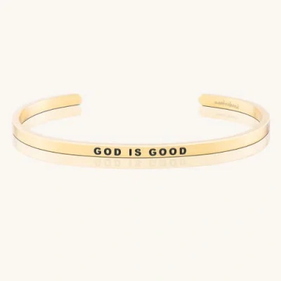 Mantra God Is Good Bracelet In Gold