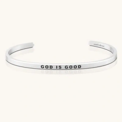 Mantra God Is Good Bracelet In Metallic