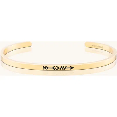 Mantra God Is Greater Than The Highs And The Lows Bracelet In Gold