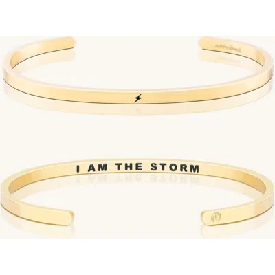 Mantra I Am The Storm Bracelet In Gold