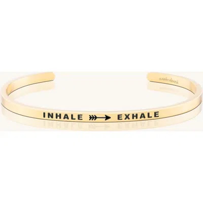 Mantra Inhale Exhale Bracelet In Gold