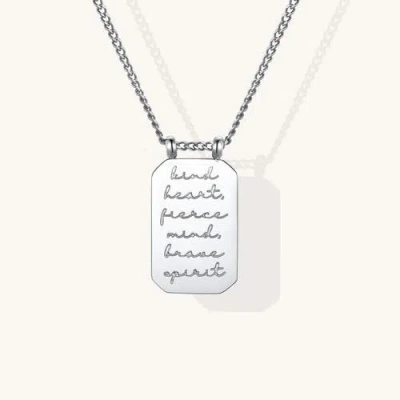 Mantra Kind Heart, Fierce Mind, Brave Spirit In Metallic