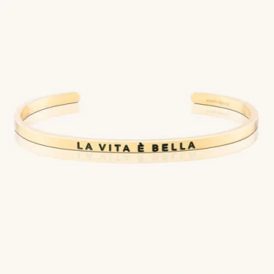Mantra La Vita È Bella Bracelet In Gold