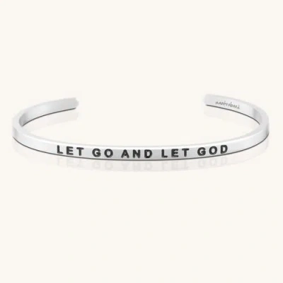 Mantra Let Go And Let God Bracelet In Metallic