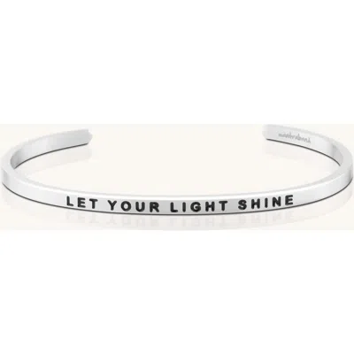Mantra Let Your Light Shine Bracelet In Silver