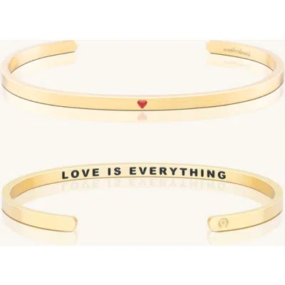 Mantra Love Is Everything Bracelet In Gold