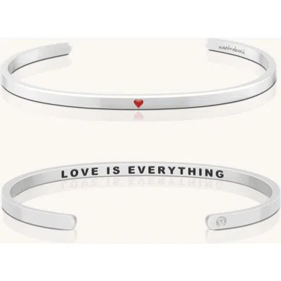 Mantra Love Is Everything Bracelet In Silver