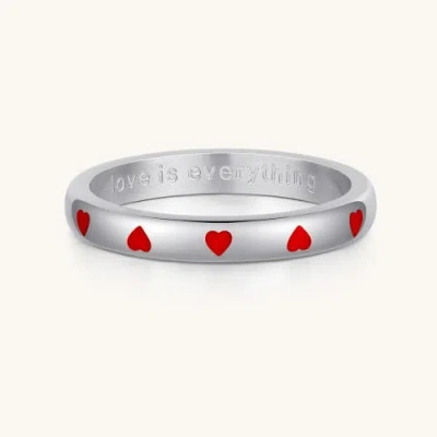 Mantra Love Is Everything Ring In Metallic