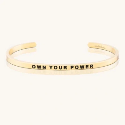Mantra Own Your Power, Know Your Worth Bracelet In Gold
