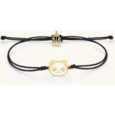 Mantra Panda Luck And Peace Bracelet In Black