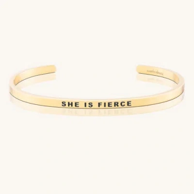 Mantra She Is Fierce Bracelet In Gold