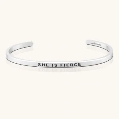Mantra She Is Fierce Bracelet In Metallic