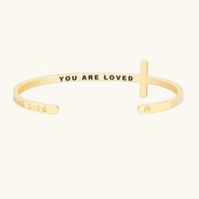 Mantra The Cross Bracelet In Gold