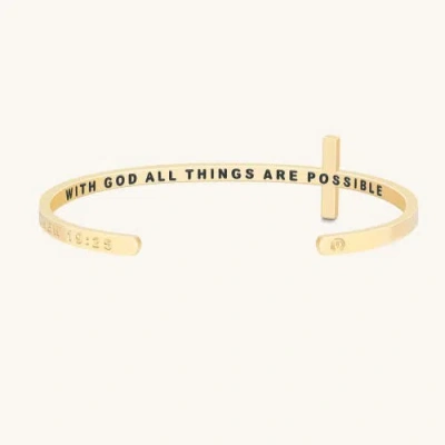Mantra The Cross Bracelet In Gold