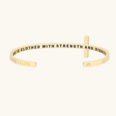 Mantra The Cross Bracelet In Gold
