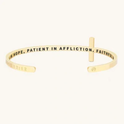 Mantra The Cross Bracelet In Gold