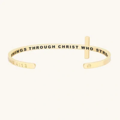 Mantra The Cross Bracelet In Gold