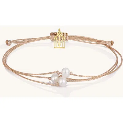 Mantra Thread Of Grit Grace Gratitude Bracelet In Brown