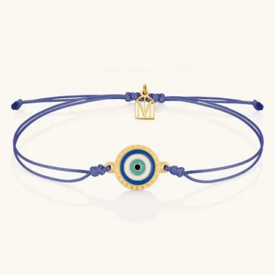 Mantra Thread Of Protection I Am Supported And Protected Bracelet In Blue